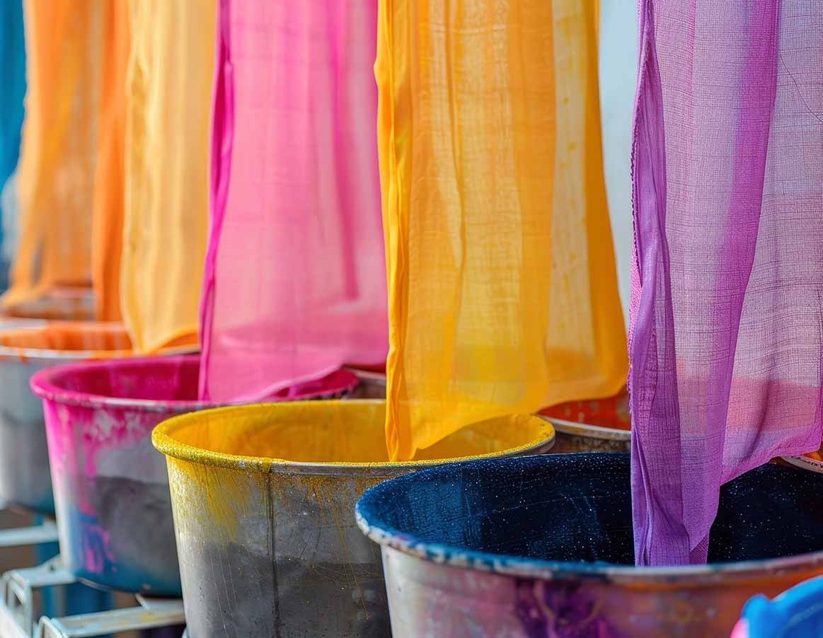 Direct dyes used for cellulosic fabric dyeing in bulk vats
