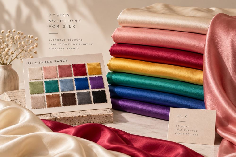 Silk dyeing