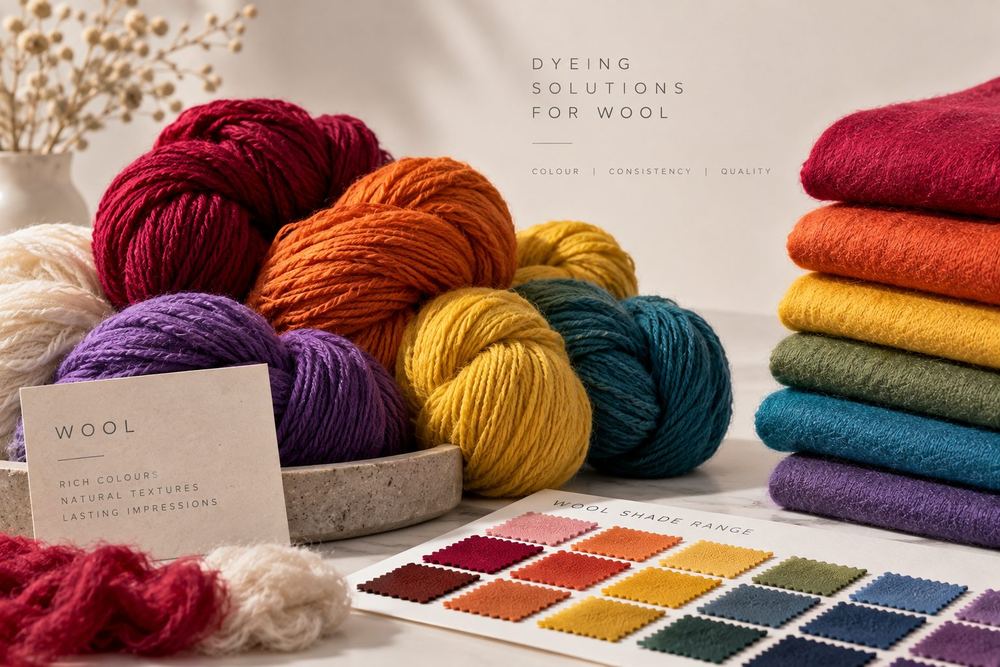 Wool dyeing